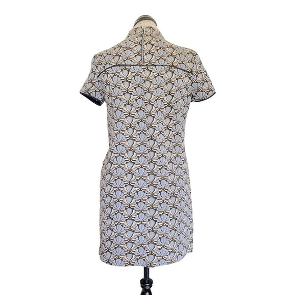 Zara Womens Dress Size Small Jacquard Embroidered Mini Textured High Neckline - Picture 3 of 13